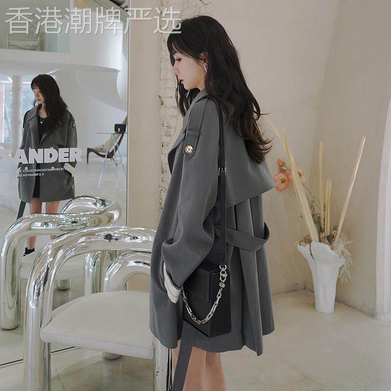潮牌小个子chic风衣外套女2025春秋季韩版宽松今年流行中长款大衣