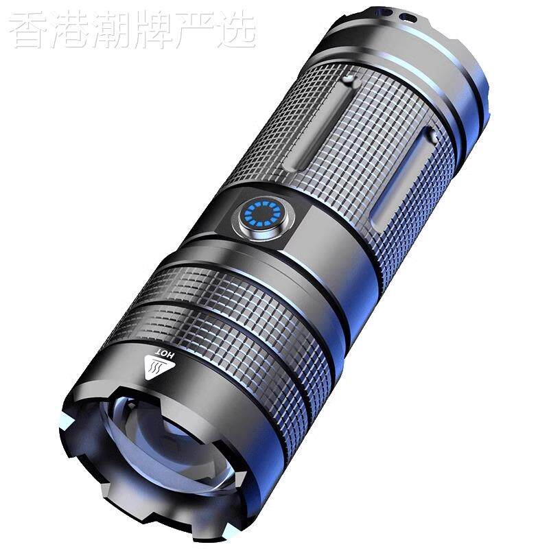 法国强光手电筒充电超亮远射户外大功率激光氙气灯聚光小钢炮超长