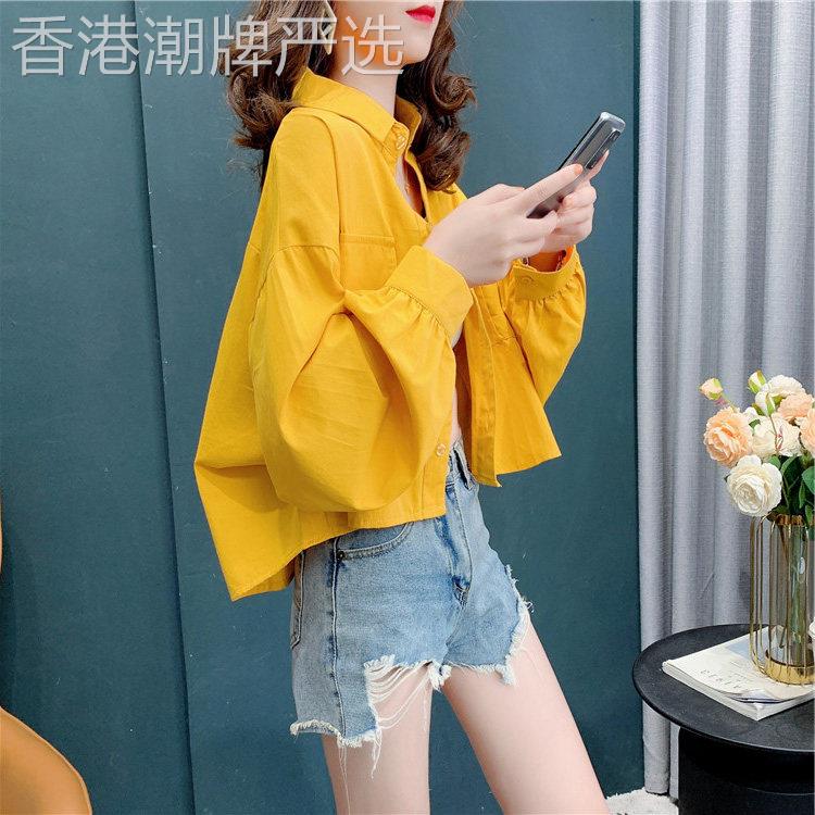 衬衫女春秋薄款2025新款设计感小众宽松短款白色衬衣外套长袖上衣