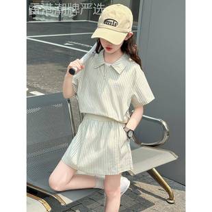 英国Nextkiss女童网球运动套装夏装2025新款大童女孩短袖儿童裙裤