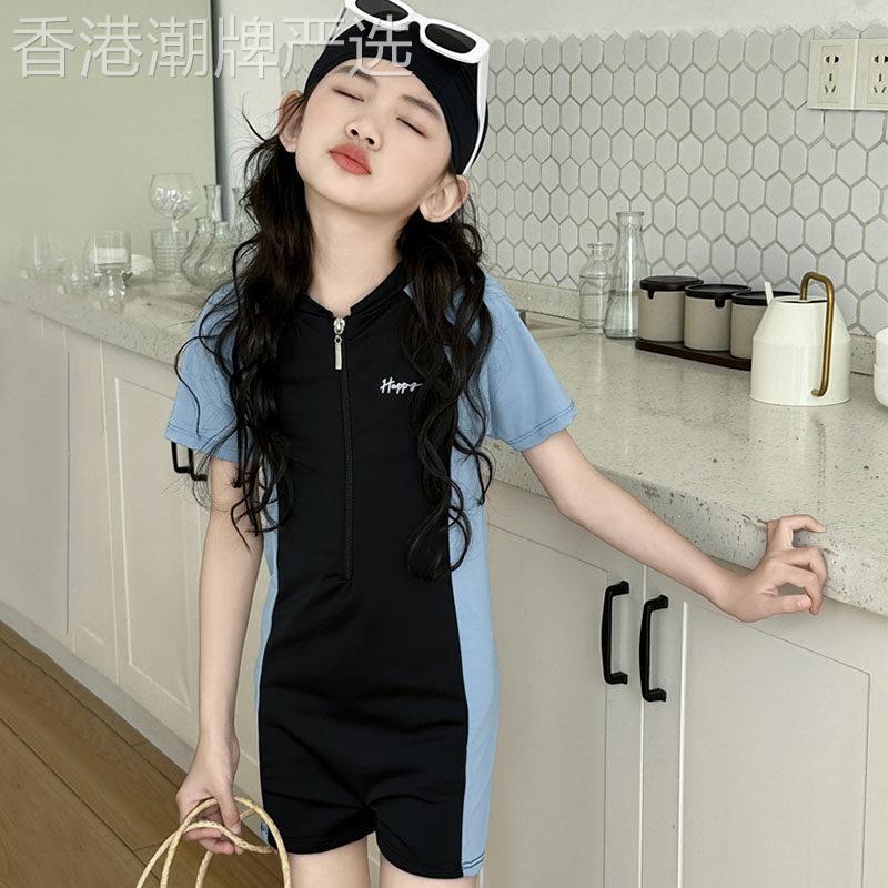 韩国Uamtor女童泳衣2026夏季新款儿童洋气连体游泳衣专业训练泳装