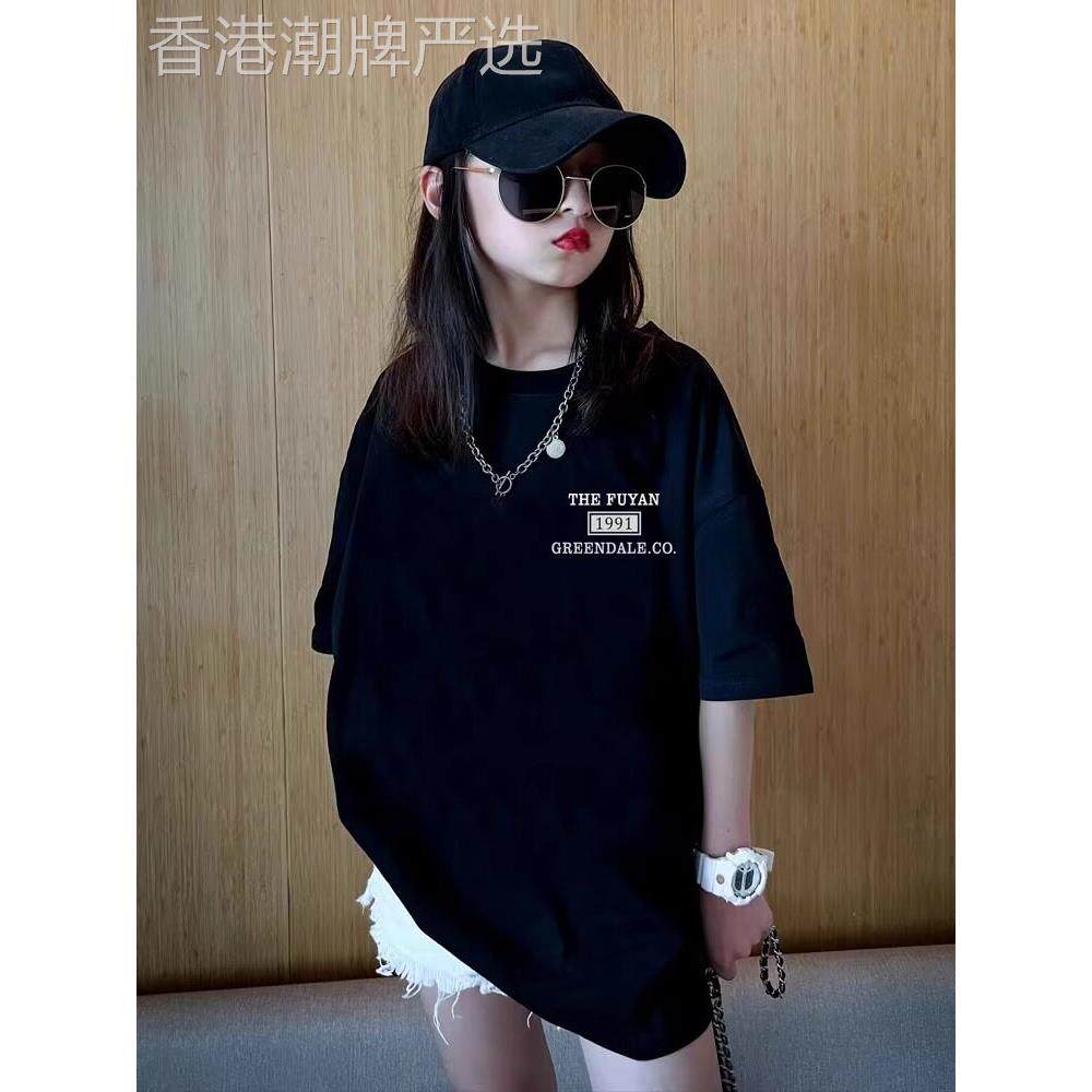 Next Alice女童短袖T恤2026新款夏季儿童纯棉黑色女宝宝上衣T恤