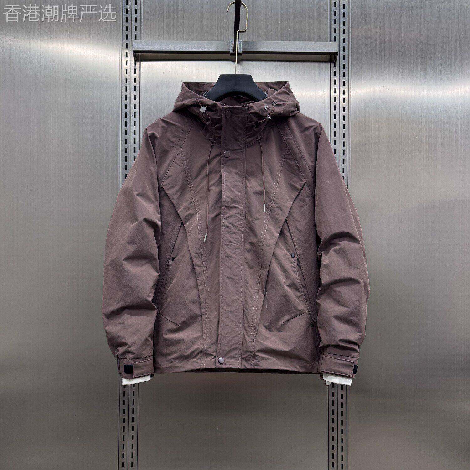 代购秋冬新款美式休闲连帽加厚加棉夹克外套男士痞帅工装冲锋衣