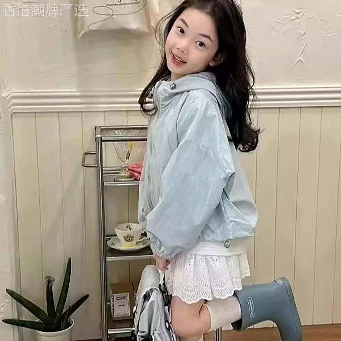 法国Uamtor女童防晒衣超好薄款外套儿童皮肤衣抗UV凉感透气潮