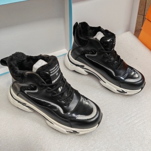 花花精选 高品质韩版真皮高邦加绒老爹鞋时尚百搭舒适透气轻便保