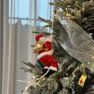 圣诞老人爬绳玩偶装饰挂件创意圣诞树挂饰家居客厅场景布置氛围感