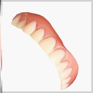 吃饭神器 成人老人缺牙牙缝蛀牙临时遮丑硅胶假 仿真牙齿