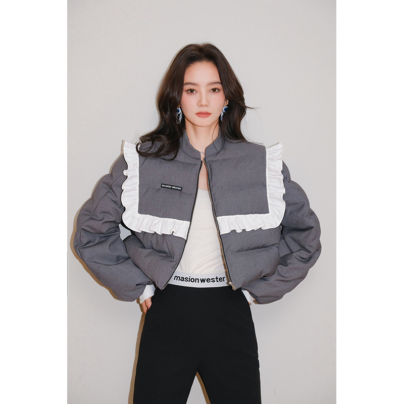 MasionWester短款羽绒服灰色