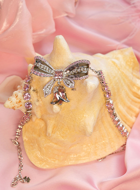 【正品】吴宣仪同款MaisonWester花漾仙踪粉色花蕊项链手链可拆