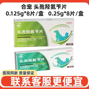 合宠头孢羟氨苄片猫狗广谱消炎皮肤感染伤口感染眼睛发炎血尿膀胱