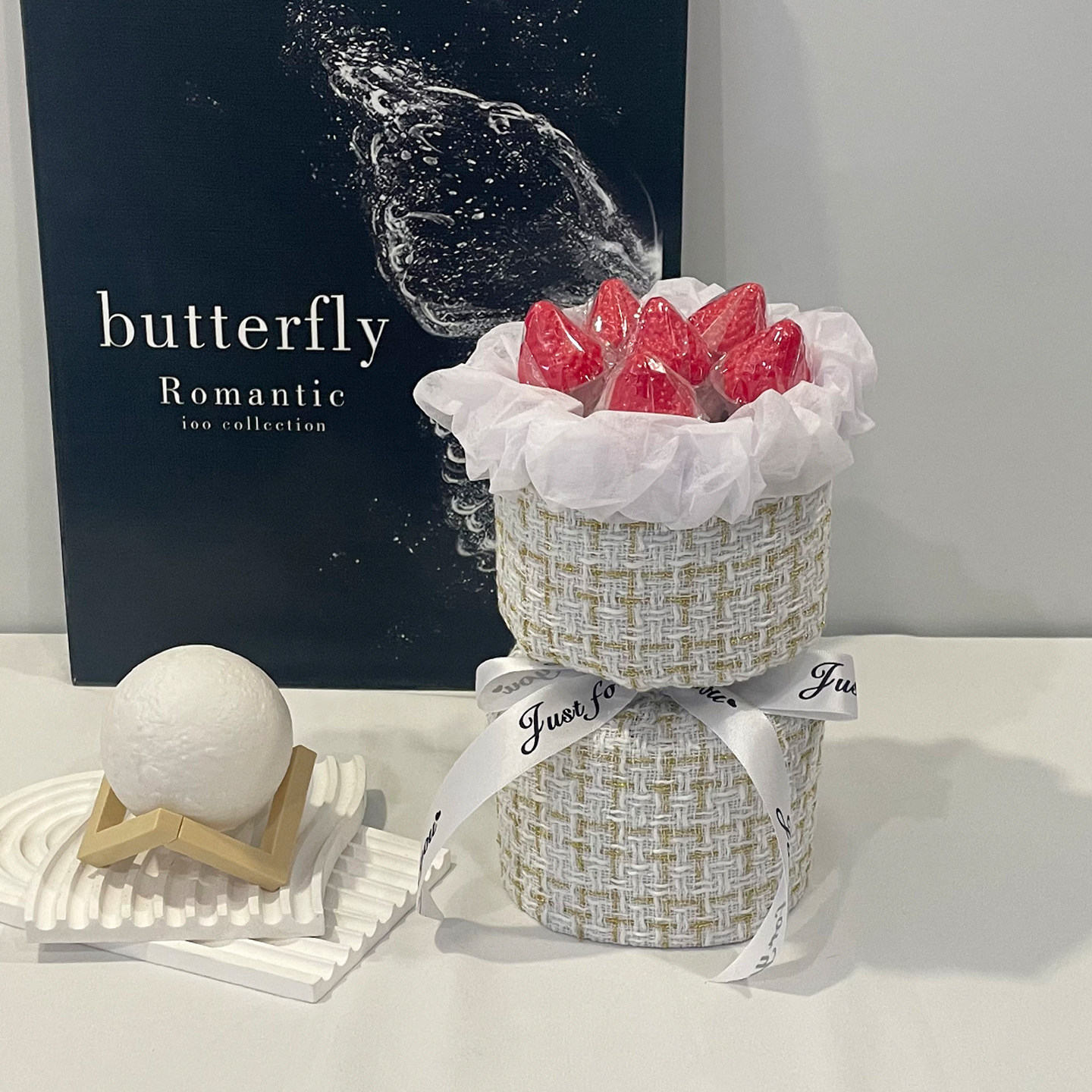 草莓花束材料包装diy半成品花壳