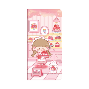 手账本女孩weeks手帐本儿童女生可爱少女心迷你网红方格纸高颜值空白手账本套装少女可爱贴纸笔记本手杖本子