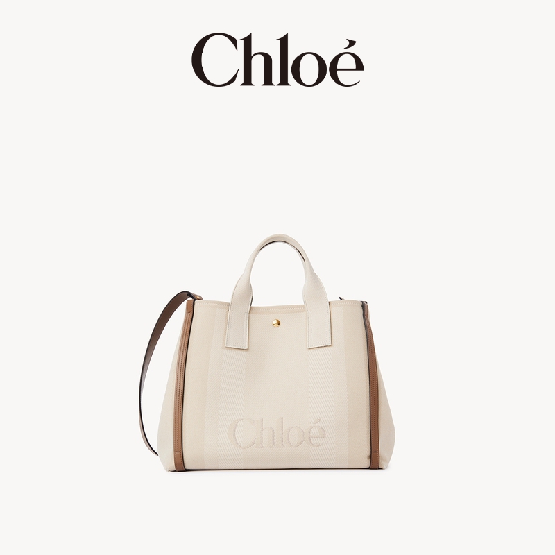 Chloe蔻依CARRY帆布托特包