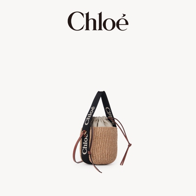Chloe蔻依WOODY斜挎编织提篮包