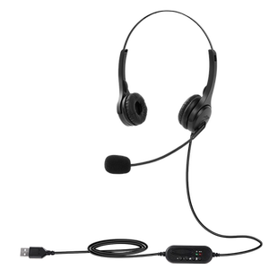 G13话务员专用耳机客服固定电话座机电销台式电脑主动降噪带麦座机usb水晶头接口外呼头戴式话机耳麦