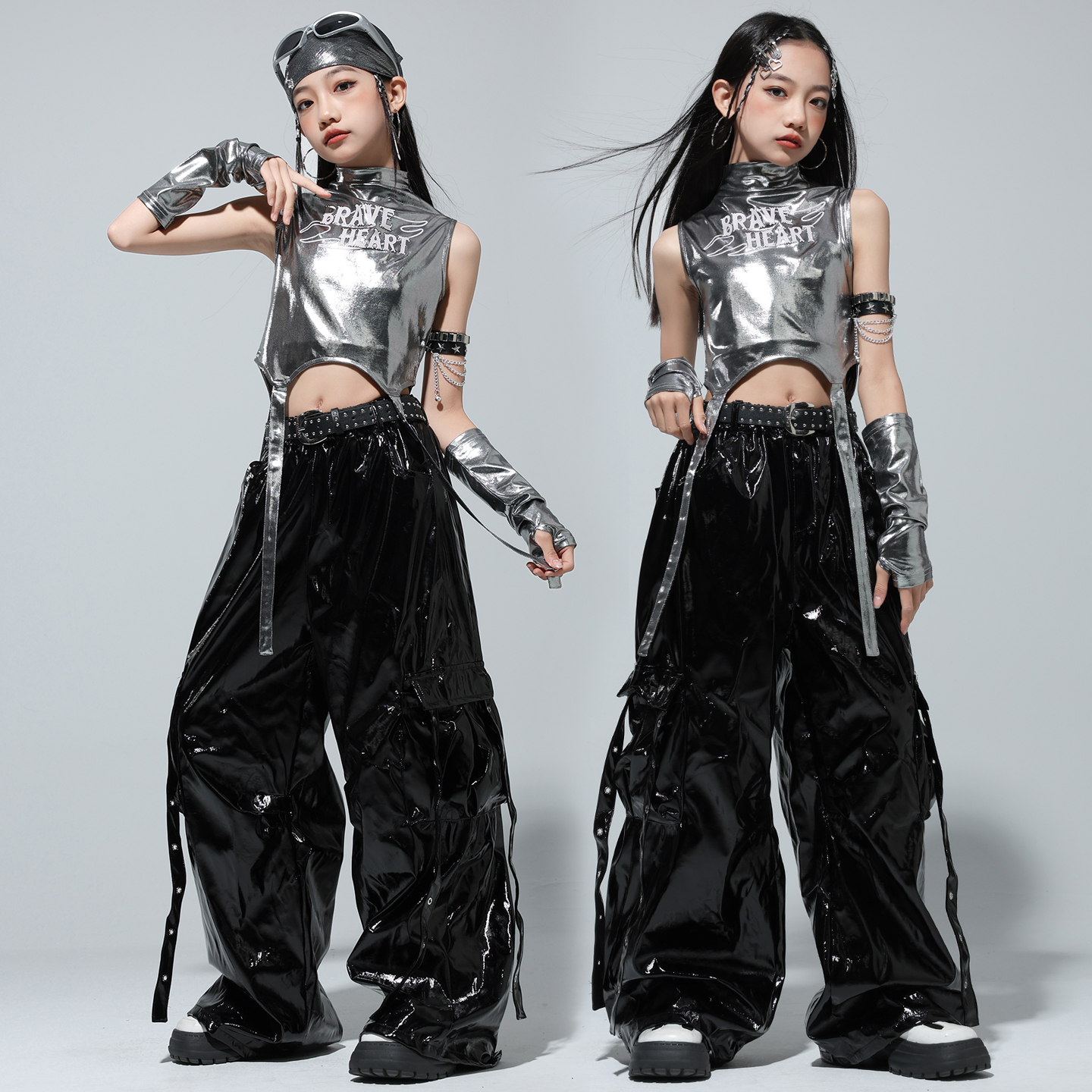 女童爵士舞hiphop服装套装
