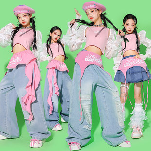 女童多巴胺爵士舞服装儿童街舞演出服少儿jazz走秀套装女孩上衣潮