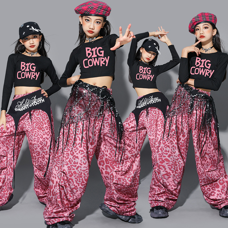 女童jaz爵士舞演出服孩练