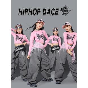女童爵士舞演出服少儿jazz练功服上衣儿童街舞服装 子表演潮 女孩裤