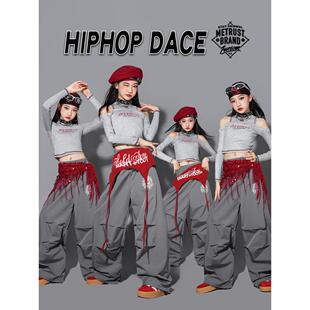 女童jazz爵士舞服装女孩练功服套装儿童街舞演出服裤子少儿上衣潮