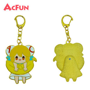 AcFun吃货AC娘卡通可动金属挂件