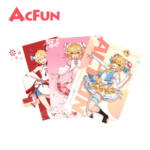 ACFUN十三周年纪念PVC明信片影法师原画赛博朋克偶像熊榜命犯桃花