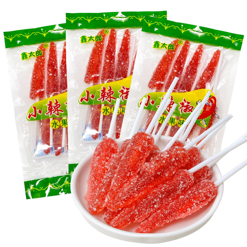 小辣椒糖儿时怀旧棒棒糖火炮糖80后90后老式红色糖果麦芽糖童年