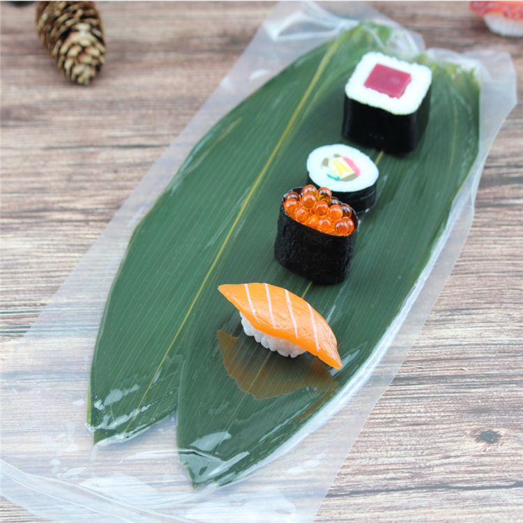 真空新鲜粽子叶装饰摆盘烤肉店垫盘竹叶雕花中式冷菜摆盘装饰竹叶