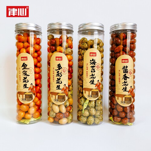 津心酥脆多彩鱼皮酱香花生米罐装