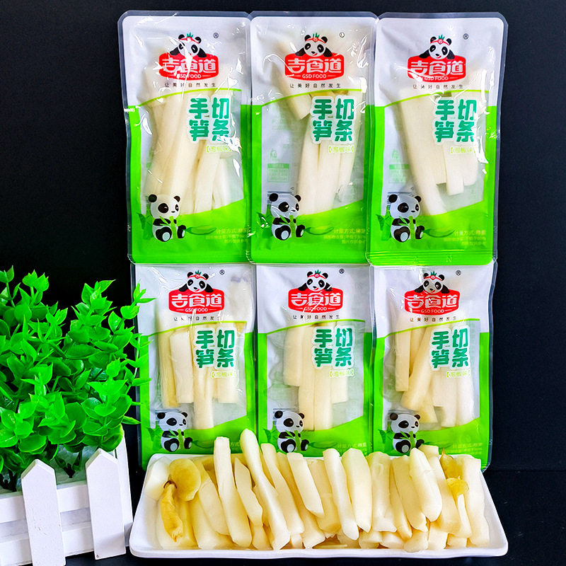 吉食道手切笋条泡椒味开袋即食笋条笋尖竹笋小包装休闲办公小零食图片