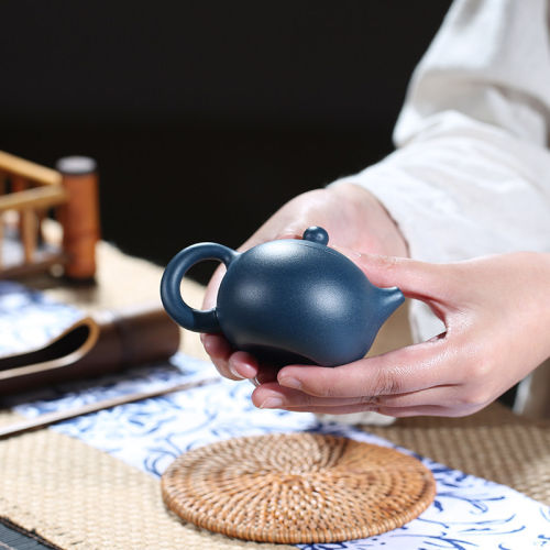 宜兴紫砂壶纯工天青泥西施壶小容量功夫茶泡茶壶110cc