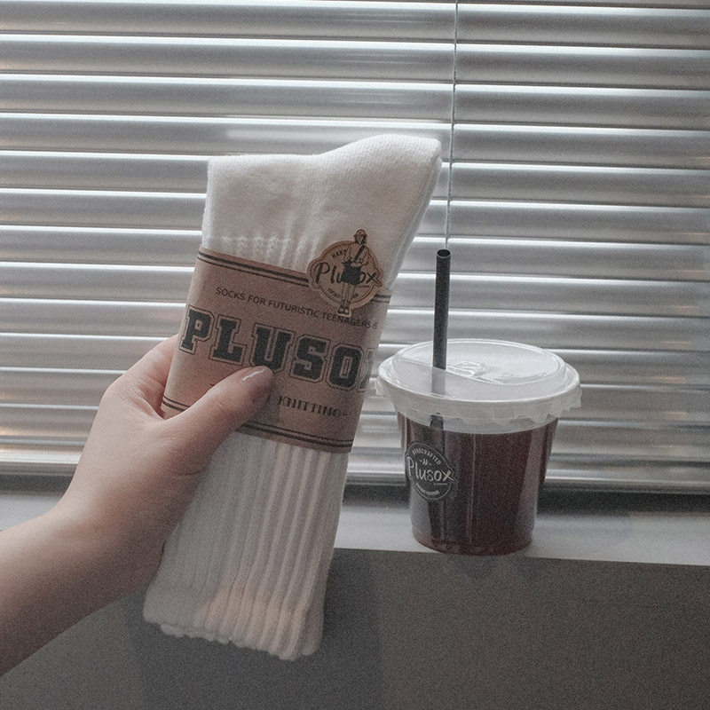RETRO JAPANESE HIGH PILE SOCKS THICK KNITTED SOLID COLOR SOCKS INS TIDE MALE AND FEMALE COUPLES XINJIANG LONG-STAPLE COTTON