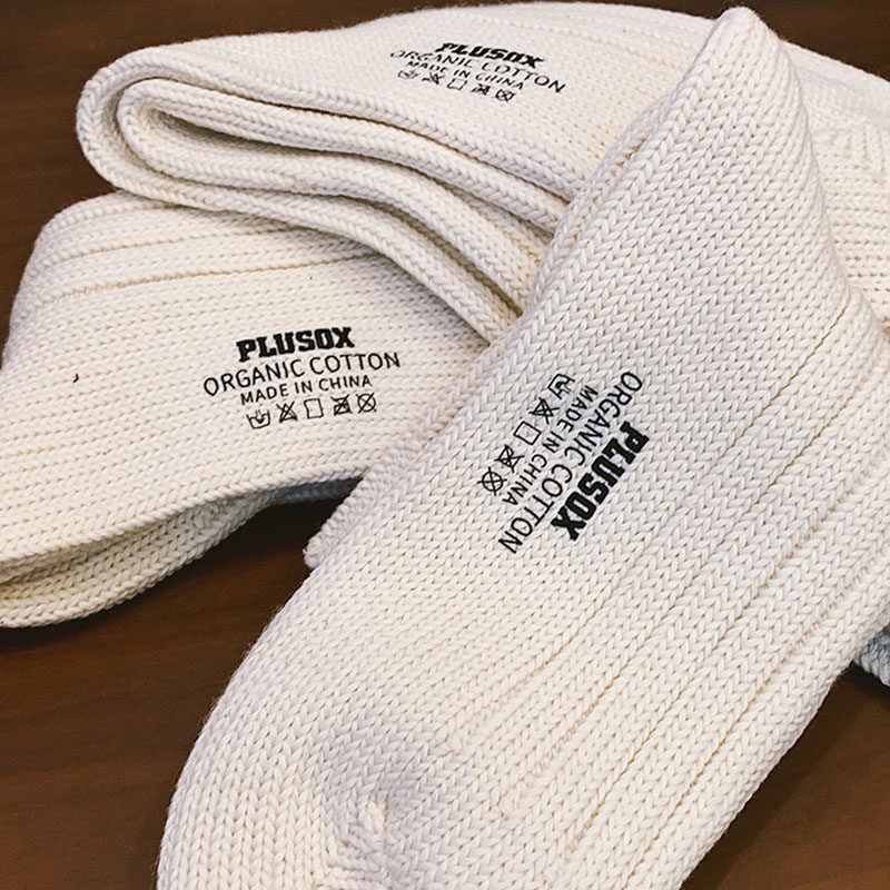 MID-RISE SOCKS RETRO JAPANESE THICK THREAD TEXTURE KNITTED SHORT SOCKS MENS AND WOMENS INS TREND SOLID COLOR HIGH COTTON SOCKS