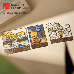 大英博物馆×致敬大师系列梵高鸢尾花咖啡馆透光金属文创书签