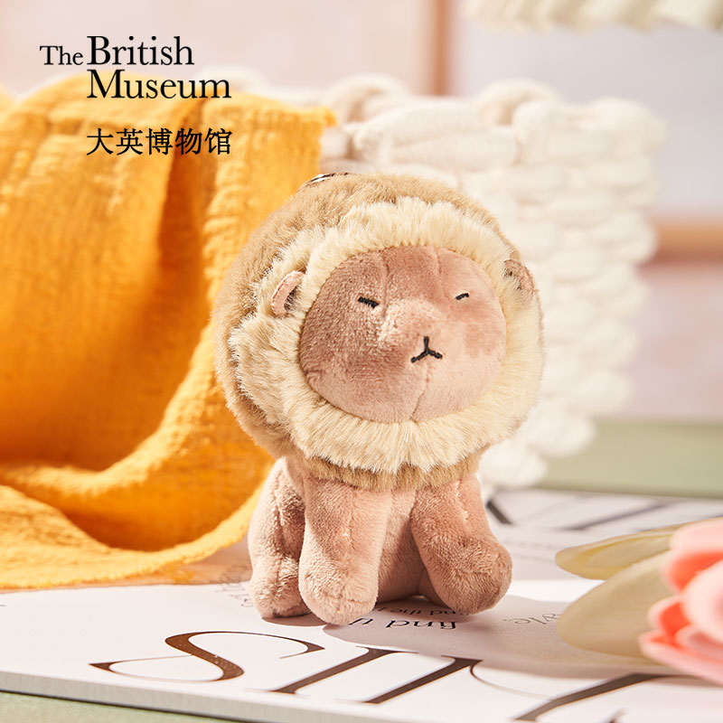 大英博物馆×苏州博物馆亚述系列毛绒萌狮钥匙扣零钱包挂饰挂件