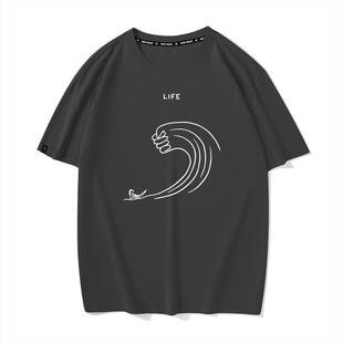 life生活给我迎头痛击打工人心酸T恤男女半袖短袖体恤衫打底