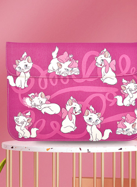 ins英伦风玛丽猫少女可爱卡通笔记本超薄电脑包内胆包适用苹果air13pro14华为mate13D14联想女窄边信封保护套