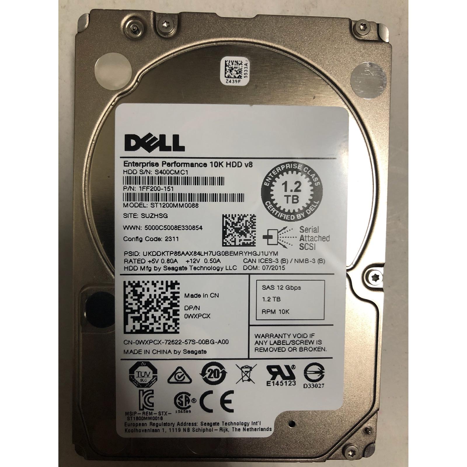 DELL 希捷 1.2T 2.5 10K SAS 12GB ST1200MM0088 服务器硬盘