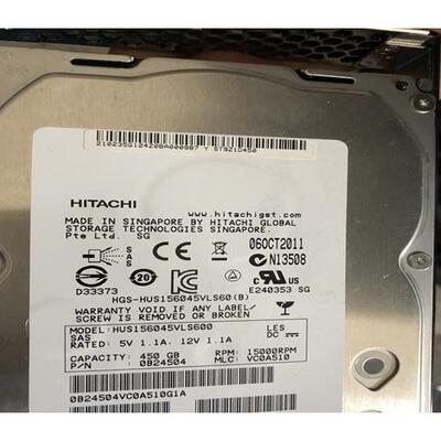 0235G124 ST9Z1D450 450G 15K 3.5 FC 硬盘 HUS156045VLS600