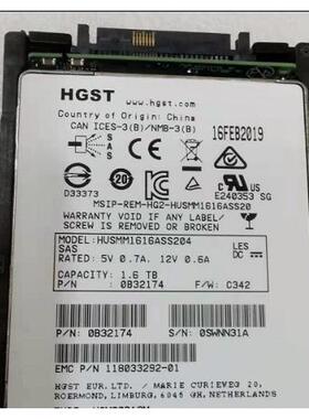 EMC Unity 005051588 005052259 005052258 1.6T 2.5 SSD