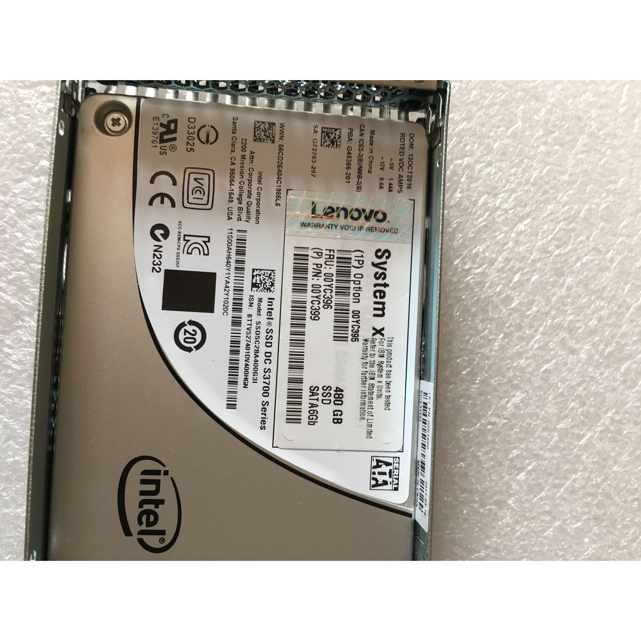 Lenovo480g SSD 00YC395 00YC396 X3650M5X3500M5X3850X6通用