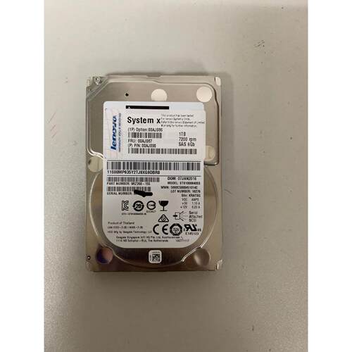 IBM 1T 7.2K SAS 2.5 00AJ086 00AJ087 X3500 X3650 M5服务器硬盘