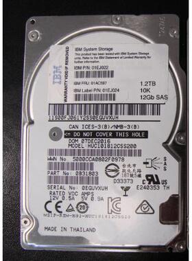 IBM 01AC597 01EJ022 01EJ024 1.2TB 2.5 10K存储硬盘 V5000