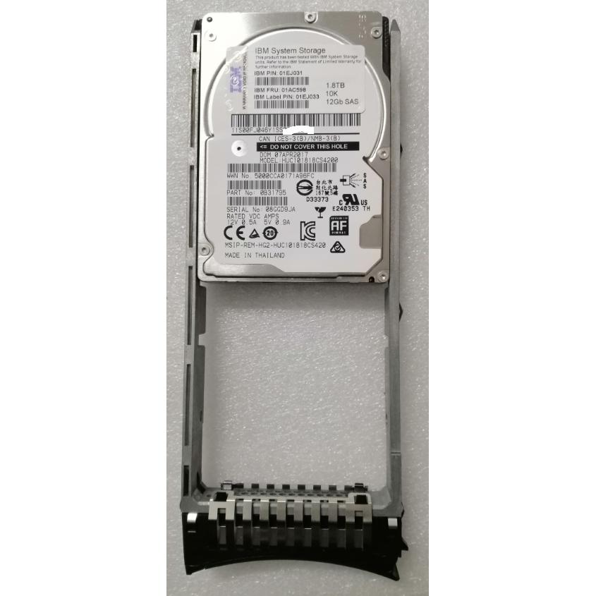 IBM V5000GEN2 01AC598 01CX553 1.8TB 10K 12Gb 2.5存储硬盘