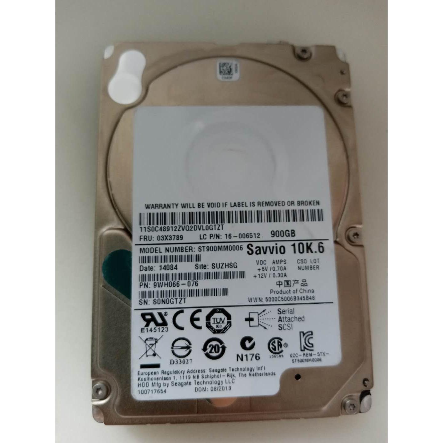 联想 03X3789 900G 10K SAS 2.5 ST9900805SS RD630/640/450硬盘