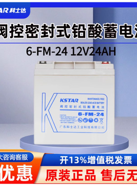 KSTAR科士达 12V24AH铅酸免维护6-FM-24蓄电池EPS直流屏照明UPS用