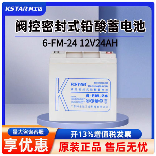 科士达12V24AH铅酸蓄电池6-FM-24
