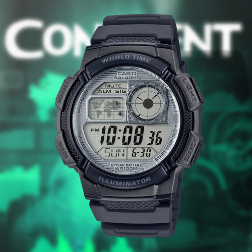 CASIO卡西欧AE-1000W-7A复古潮流多功能男女运动防水电子手表