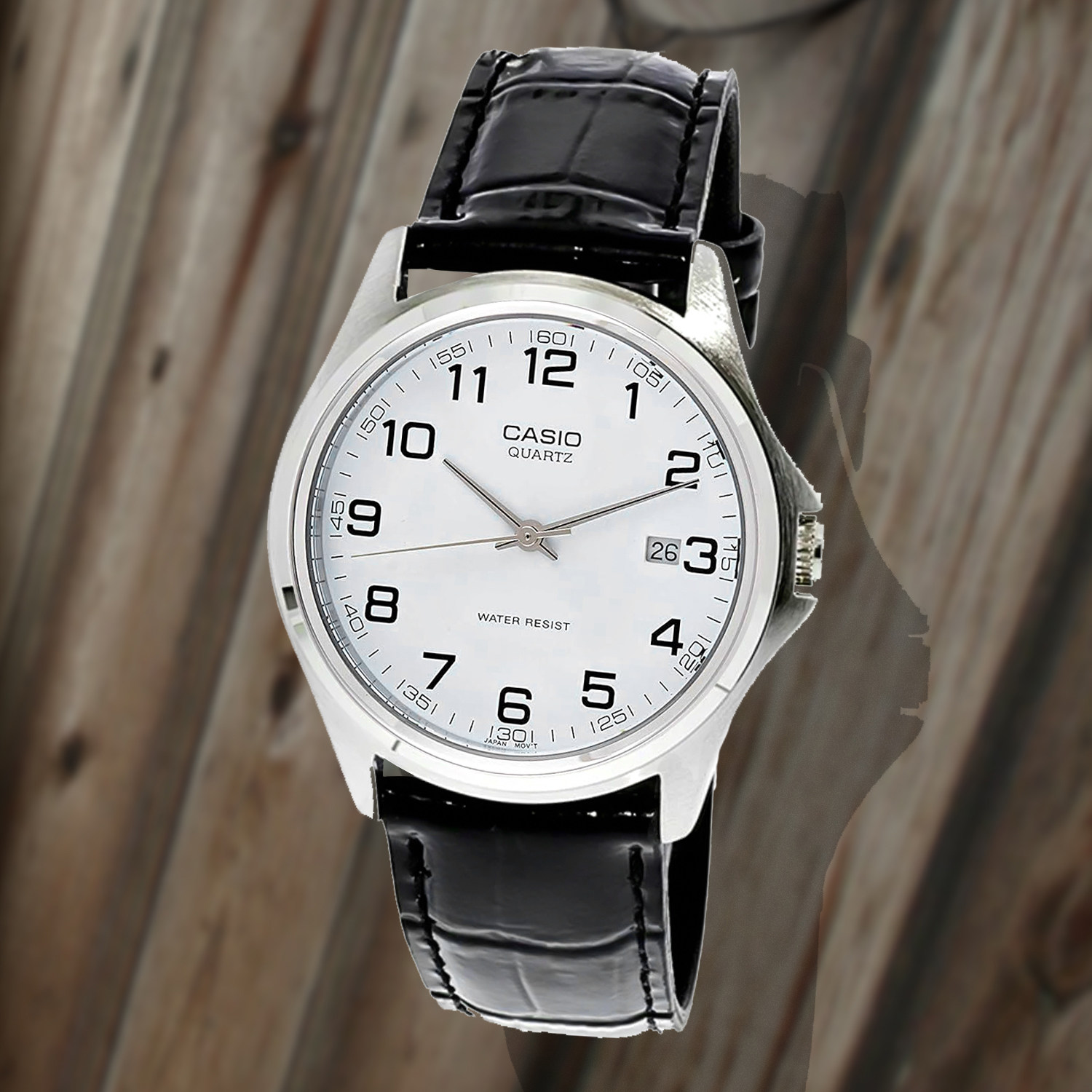 卡西欧手表男 商务石英表男casio表简约皮带手表mtp-1183e-7b