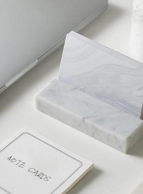 百十来方天然大理石名片座酒店前台名片收纳夹高档商务创意名片架